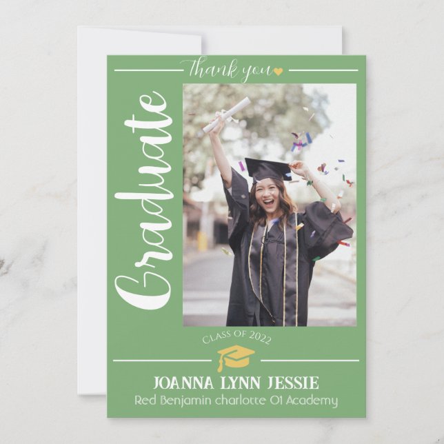 Simple Elegant Graduation or Casquette Merci Scrip (Devant)