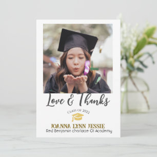 Simple Elegant Graduation or Casquette Merci Scrip