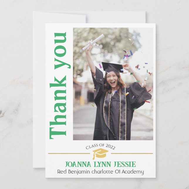 Simple Elegant Graduation or Casquette Merci Scrip (Devant)