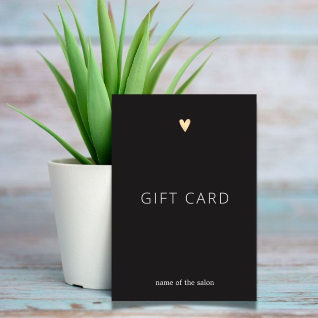 Simple Elégant gris foncé Or Coeur Beauté (Créateur téléchargé)