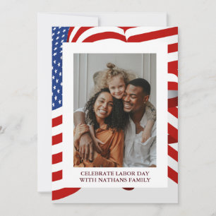 Simple Elegant Happy Labor Day avec drapeau améric