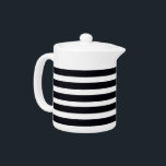 Simple, élégant, intemporel classique noir et blan<br><div class="desc">Un Beau Thé De Porcelaine. Simple, élégante, intemporelle théière classique noir et blanc avec élégantes bandes noires et blanches classiques. Lave-vaisselle et micro-ondes. Expédition rapide dans le monde entier. Un bel ajout à n'importe quelle maison, . Il est décoré dans un style traditionnel, moderne, rustique ou chic et fait un...</div>