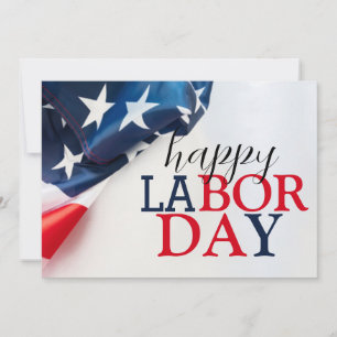 Simple Elégant Joyeux Fête du Travail Rouge Blanc
