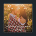 Simple Elegant Mariage photo Magnet moderne<br><div class="desc">Simple,  élégant,  typographie,  Mariage photo moderne,  Save the Date aimant. Vous pouvez le personnaliser avec vos détails.</div>