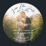 Simple Elegant Mariage photo moderne Whimsy Magnet<br><div class="desc">Simple,  élégant,  lunatique,  moderne Mariage photo,  Save the Date aimant. Vous pouvez le personnaliser avec vos détails.</div>
