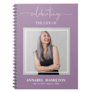 Simple Elegant Memorial Funeral Photo Livre d'invi