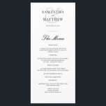 Simple Elegant Menu Mariage noir et blanc<br><div class="desc">Simple Elegant Menu Mariage noir et blanc</div>