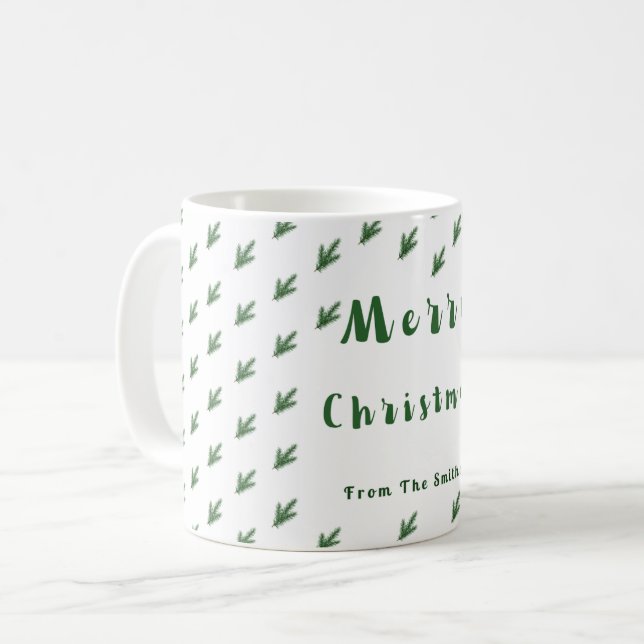 Simple Elegant Merry Christmas mug (Devant gauche)