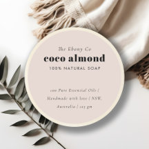 Simple Élégant minimal Dusky Étiquette de savon