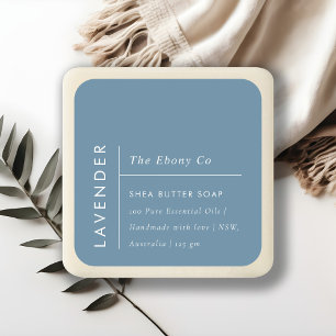 Simple Elegant Minimal Dusky Étiquette de savon bl
