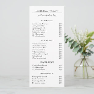 Simple Élégant Minimal Moderne Tarifs d'entreprise