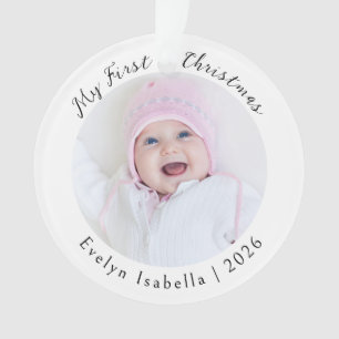 Simple Élégant Minimaliste Premier Noël de Bébé