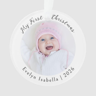 Simple Élégant Minimaliste Premier Noël de Bébé