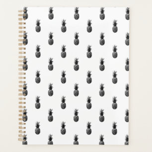 Simple élégant noir blanc ananas 2025