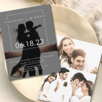 Simple Elegant Photo Wedding Invitation