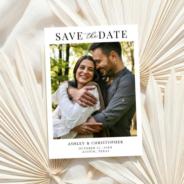 Simple Elegant Photo Wedding Save the Date (Créateur téléchargé)