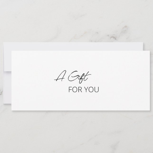 Simple Elegant QR Code Modern Cadeau Certificat (Devant)