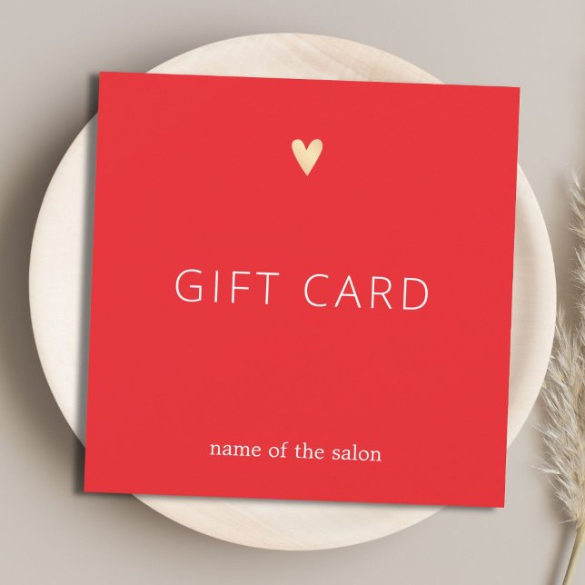 Simple Elegant Red Faux Gold Heart Beauty (Créateur téléchargé)