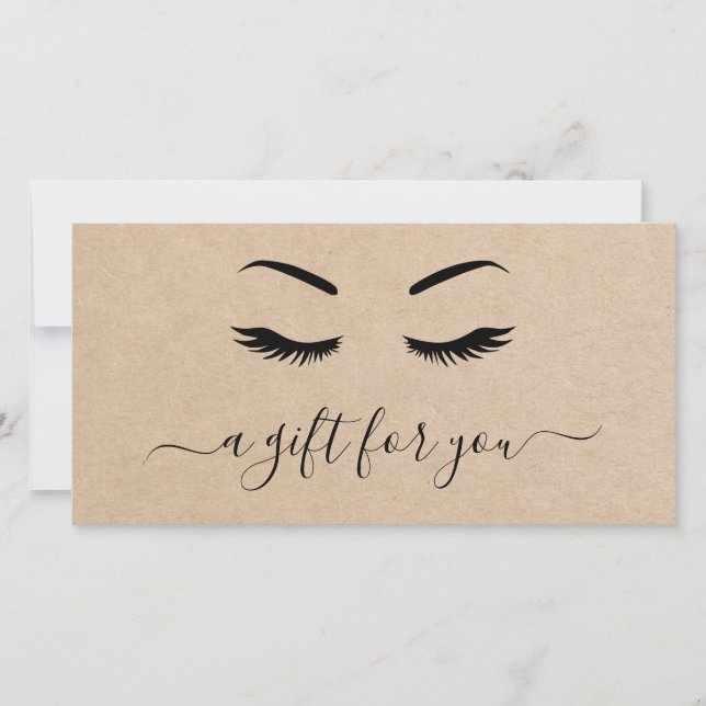 Simple Elegant Rustic Lashes Certificat cadeau (Devant)