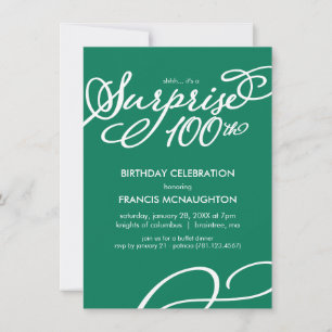 Simple, Elegant Surprise Invitation 100e anniversa