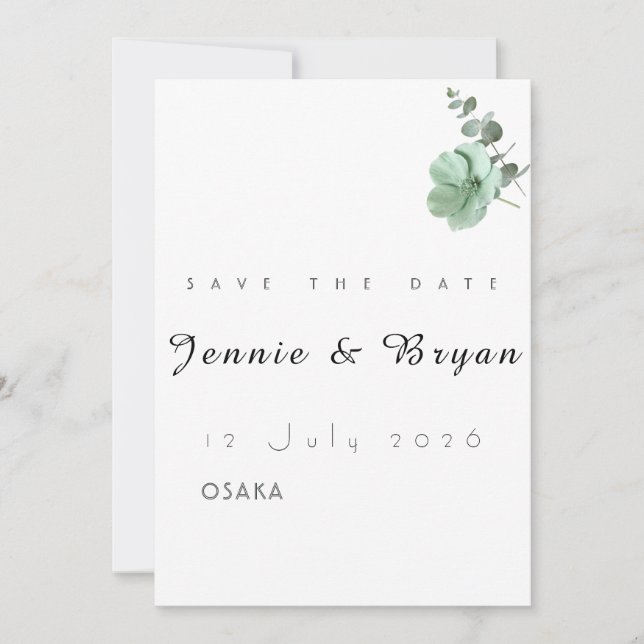 Simple Elegant Wedding Card Design (Devant)
