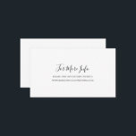 Simple Elegant Wedding Website Carte de boîtier<br><div class="desc">Cette carte simple et élégante du site de mariage est parfaite pour votre mariage moderne minimaliste noir et blanc. Le design comporte une police contemporaine minimale accompagnée d'une calligraphie formelle. Gardez-le tel quel,  ou choisissez de le personnaliser avec vos propres oeuvres d'art ou photos !</div>