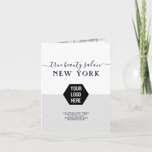 Simple Elegant White Grey Logo Salon Tarifs