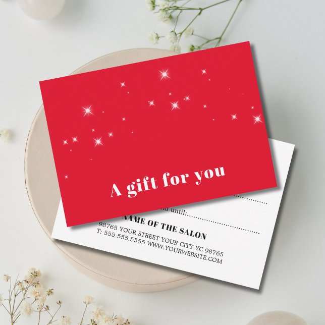 Simple Elegant White Stars Beauté rouge (Créateur téléchargé)