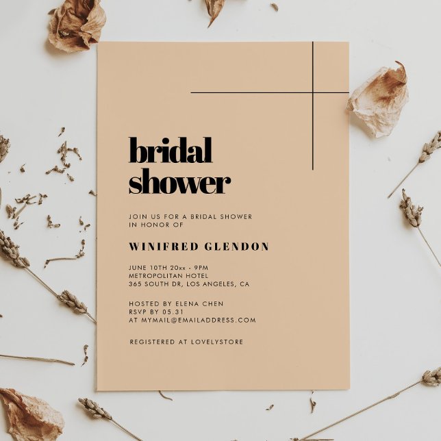 Simple, élégante et chic invitation à la douche nu (Créateur téléchargé)