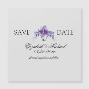 Simple Enregistrer la date Bouquet violet Carte ma