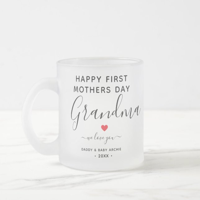 Simple et chic grand-mère Photo Collage Mug avec c (Gauche)
