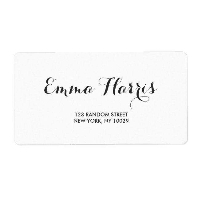 Simple et élégant | Étiquette de adresse Mariage m (Devant)