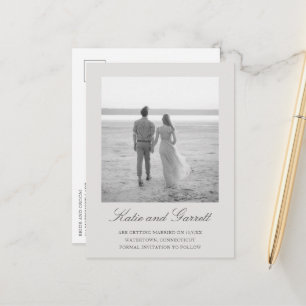 Simple et élégant faire-part de mariage à conserve
