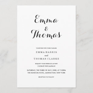 Simple et élégant   Faire-part de mariage moderne