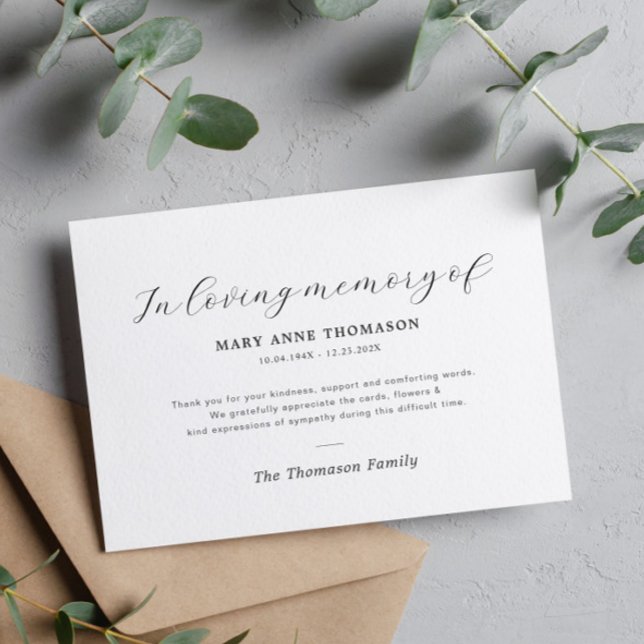 simple et élégante carte de remerciements (Créateur téléchargé)