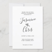 Simple Et Élégante Faire-part de mariage Classique