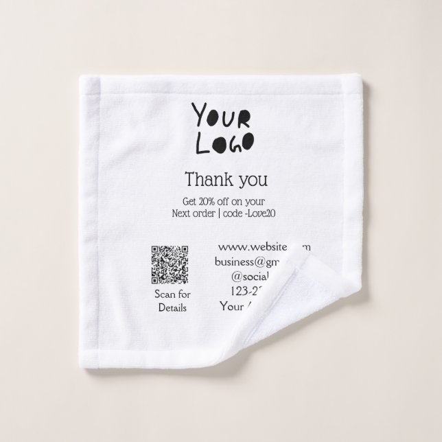 simple et minimal ajoutez votre logo/votre design  (Gant de toilette)