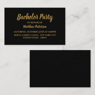 Simple et moderne, Bachelor Party Ticket Invitatio