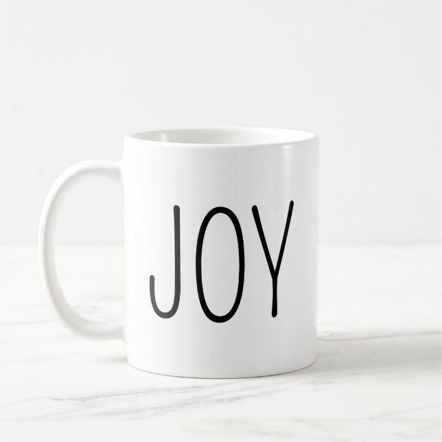 Simple et moderne Black and White Christmas Mug Jo (Gauche)
