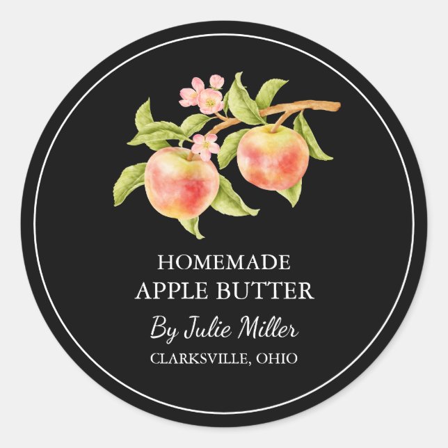 Simple Étiquette de beurre d'Apple fait maison (Devant)