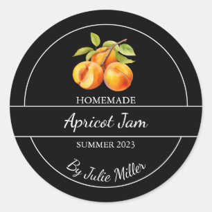 Simple Étiquette de confiture d'abricot fait maiso