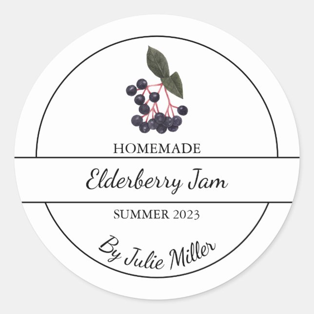 Simple Étiquette de confiture d'airelle fait maiso (Devant)