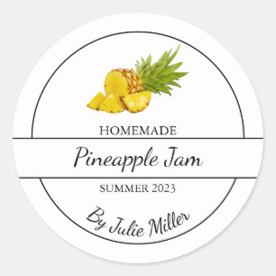 Simple Étiquette de confiture d'ananas fait maison