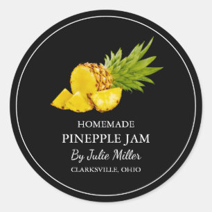 Simple Étiquette de confiture d'ananas fait maison