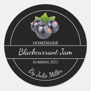 Simple Étiquette de confiture de cassis fait maiso