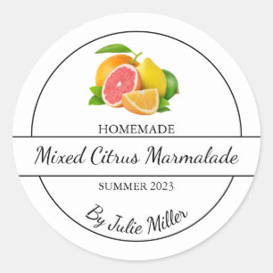 Simple Étiquette de marmelade d'agrumes maison