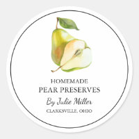 Simple Étiquette de réserve de poires fait maison