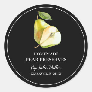 Simple Étiquette de réserve de poires fait maison