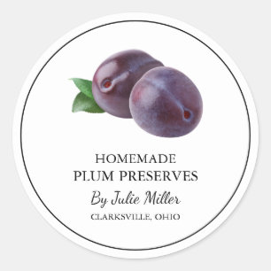 Simple Étiquette de réserves de prune maison