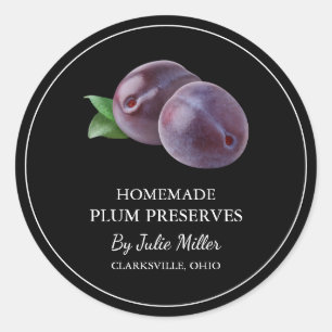 Simple Étiquette de réserves de prune maison